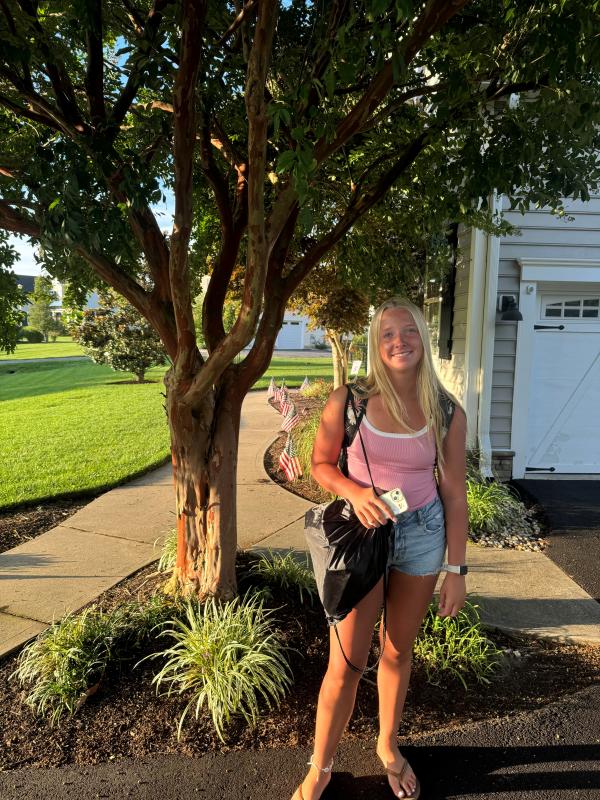 Cape High junior Natalie Schneider is missing her brother Dru Schneider, a Texas A&M sophomore on her first day of school. JOHN SCHNEIDER PHOTO