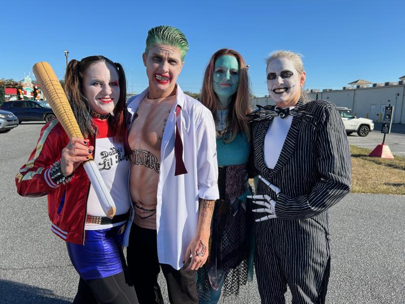 The big attraction at the annual Dilly Dally Cruiser Rally was the costumes, and nobody came better dressed than Team The Nightmare Before Gotham, which included (l-r) Nicole Antonopulos (Harley Quinn), best costume winner Geri Vota (The Joker), Karinne Anderson (Sally from The Nightmare Before Christmas) and Becca Anderson (Jack Skellington). RYAN MAVITY PHOTOS