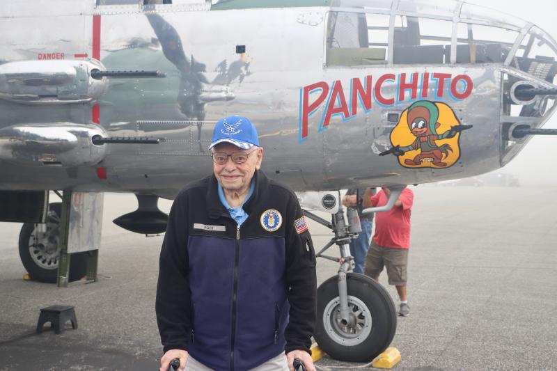 Bob Port was lucky to get a ride in Panchito. Port wanted to recreate the flight he had in a B-25 74 years ago.
