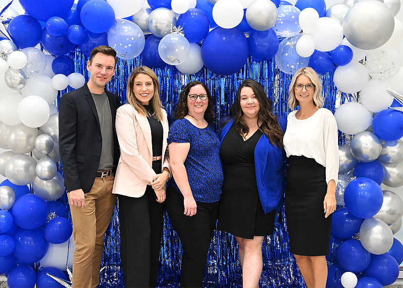 Shown are (l-r) Collin Maclean, vice president of business development for PAM Health; Brittany Misitano, president of PAM Health; Melissa Wolleyhand, assistant director of strategic initiatives for PAM Health Delaware; Erin DelFarno, market director of strategic initiatives for PAM Health Delaware; and Shelby Meiklejohn, director of strategy and integration for PAM Georgetown.