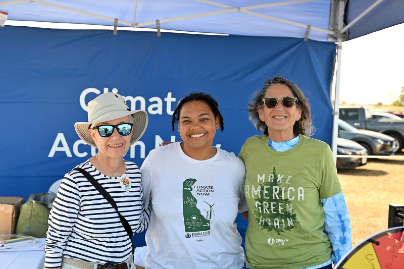 Representing the Sierra Club of Delaware are (l-r) Debbie Heaton, Marissa McClenton and Cheryl Siskin.