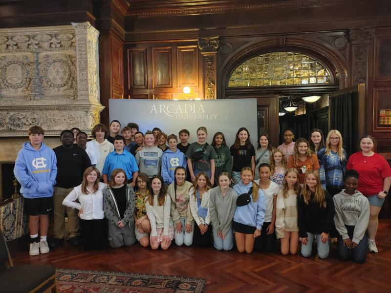Beacon AVID elective students on a college visit are in back (l-r) Leo Volpicella, Ke’Jon Bland, Riley Furr, Noah Flechier, Wyatt Timmons, Grayson Steiman, AJ Maggitti, Logan Cortijo, Cole Goodsell, Jameson MacPhee, Lincoln Rogerson, Luka Janicijevic, Grove Thomspon, Owen Simpson, Vincent Gilbert, Jorja Truitt, Carlee Cabello, Maggie May, Lila Lanouette, Jordynn Chambers, Robyn Anadu, Taylor Day, Addie Baich, Lilly Horton and Sydnee Mason. In front are Bella Esposito, Mollie Zurheide, Gavin Serman, Charlotte Gilman, Danica Petrone, Arden MacPhee, Mackenzie Swindell, Lily Frey, Addie Wilson, Emma Lewis, Rune Walker and Shayla Bowden. SUBMITTED PHOTOS