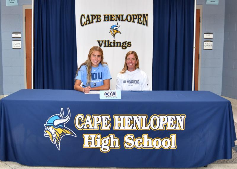 Macy Steinwedel signed to play lacrosse at Old Dominion University. Shown are Macy, left, and Amy Steinwedel.