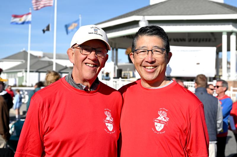 Posing for a photo together are Dr. Ron Blanck of Martin, Blanck & Associates, left, and Dr. David Tam, president and CEO of Beebe Healthcare.