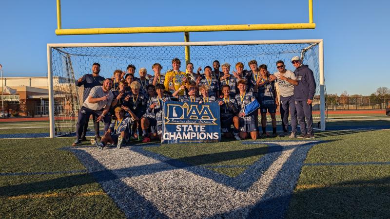 After defeating St. Andrew’s 2-1 in penalty kicks Nov. 16, Sussex Academy became the first public school to win back-to-back state championships in boys’ soccer since Brandywine in 1979-80. It was the first time public schools won two years in a row since 1994-95, when Caesar Rodney and Glasgow went back to back.