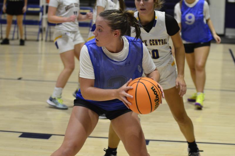 Seahawks sophomore Grayce Glover was grabbing boards like a construction worker in the scrimmage against Sussex Central.