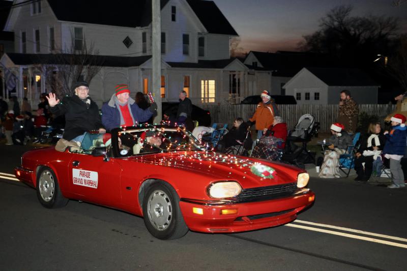 The Greater Lewes Foundation was named parade grand marshal. GLF board members Jim Ford, left, and Hugh Leahy represent the organization in a 1996 Jaguar owned by Betty Burleigh. The Jag won second place in the recent vintage category.