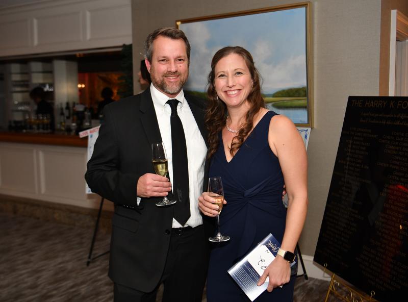 Larry and Stephanie Haas take a moment for a picture during happy hour.