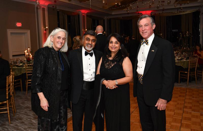 Harry and Sonia Keswani have a moment with Gov. John Carney and his wife, Tracey.