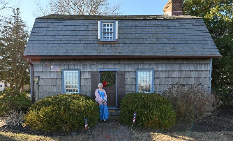 Daughters of the American Revolution Col. David Hall chapter President Patricia Haas volunteers at the Maull House, 542 Pilottown Road. The DAR chapter owns the house.