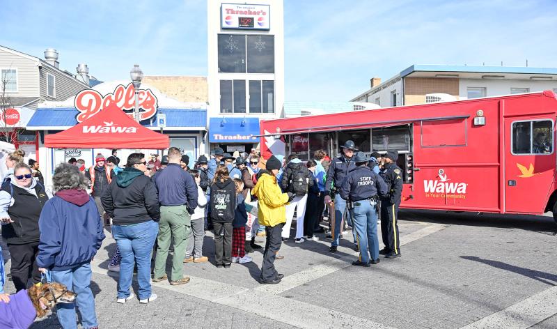 Wawa gives out free coffee and hot chocolate at the event. It has been involved with the event for more than 19 years.