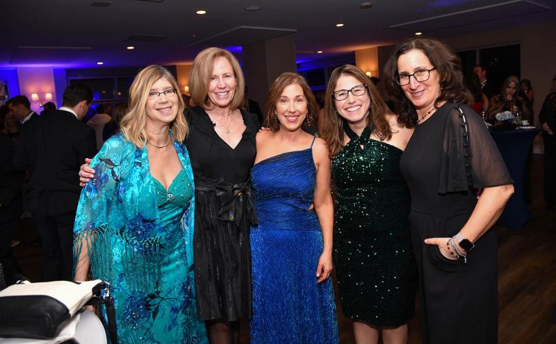 Having an awesome time are friends (l-r) Stacy Narrow, Liz Angel, Deborah Tomasi, Helena Nash and Kathy Widas.