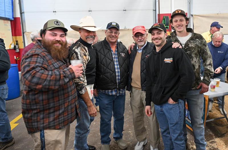 Good ole boys at the event are (l-r) Gabe Brown, Steve Smyk, Walt Reynolds, Steve Smyk Sr., Gabe Smyk and Will Dorey.