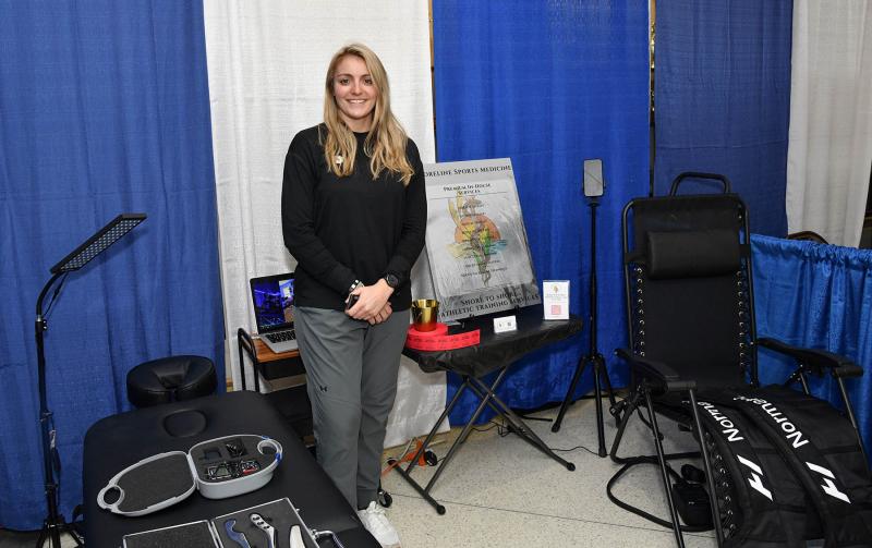 April Jones is the owner of Shoreline Sports Medicine. Jones is a certified and licensed athletic trainer, and is certified in sports manual therapy. She can help with anything from recovery services for acute and chronic pain to treating injuries after diagnosis with injury rehabilitation, functional training and corrective exercises.