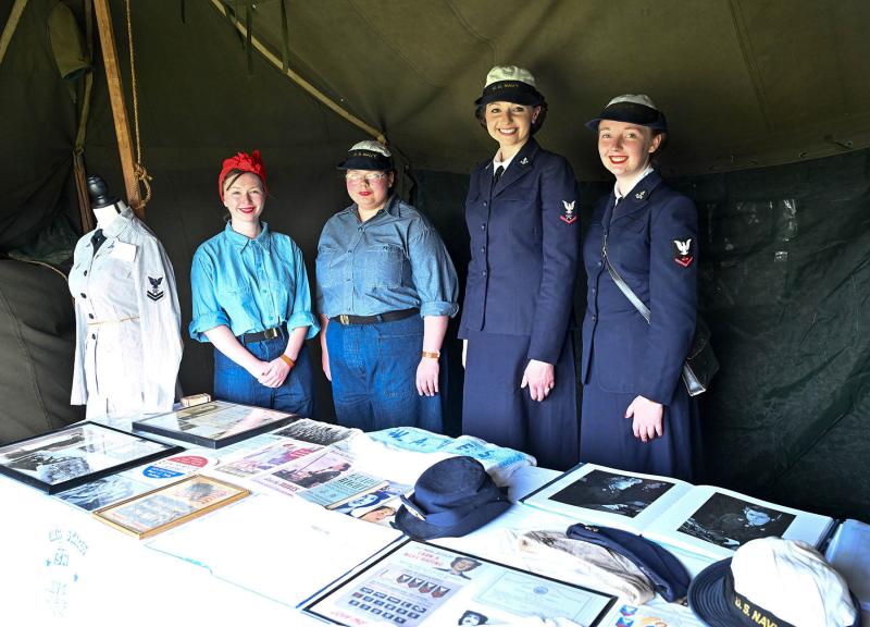Waves were an important asset to the war effort. Shown are (l-r) Emma Burgess, Gracie McMillin, Kristien Bogash and Katie Wanner.