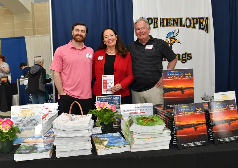 Delaware Resorts Expos owners (l-r) Luke, Kathy and Bob Benson welcome attendees to the 27th Annual Delaware Resorts Spring Home Expo.