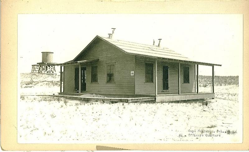 During World War I, a small Coast Artillery contingent manned a 6-inch gun battery at Cape Henlopen. This is the officer's quarters in 1918.