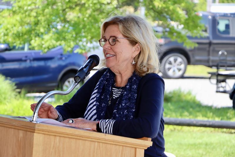 Lewes Mayor Amy Marasco officially opens Maritime Day. She said she is looking forward to the Lightship Overfalls’ new museum workshop that will soon be built just feet from where she was standing in Canalfront Park.