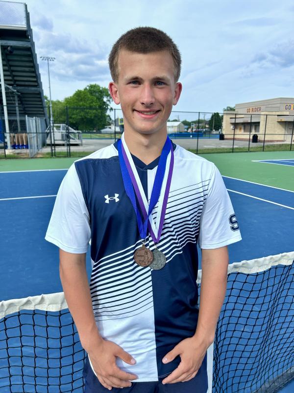 Seahawks sophomore JP Eichten went undefeated in the Henlopen during the 2025 season, capping things off with a first-place finish in first singles at the conference championships. SUBMITTED PHOTO