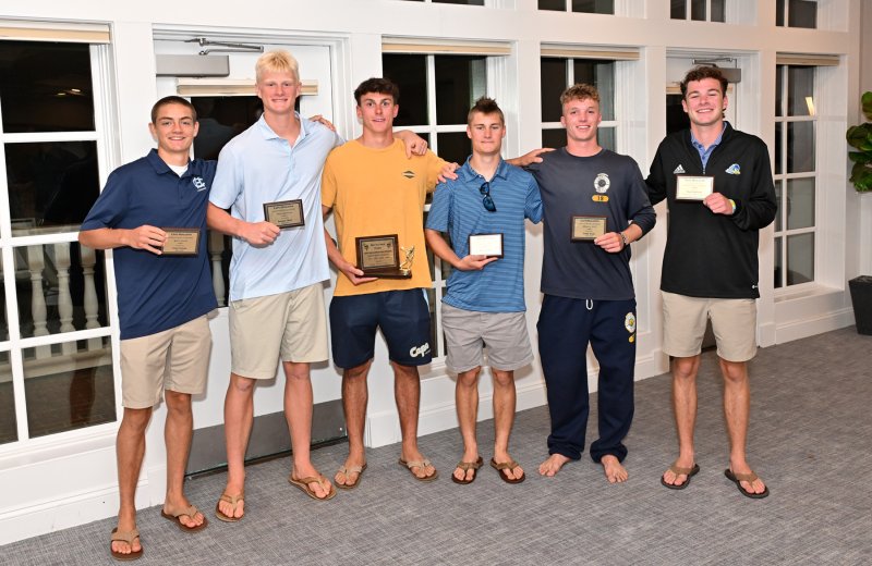 Cape boys’ lacrosse awards were presented at the event. Shown with awards are (l-r) Grant Conway, Spirit Award; Brenner Short, Most Improved; Jake Hutchison; team MVP; Mason Trench, defensive MVP; Burke Healy, offensive MVP; and Hank Anderson, Sportsmanship Award. Missing from the picture is Evan Burris, Unsung Hero.
DAN COOK PHOTOS