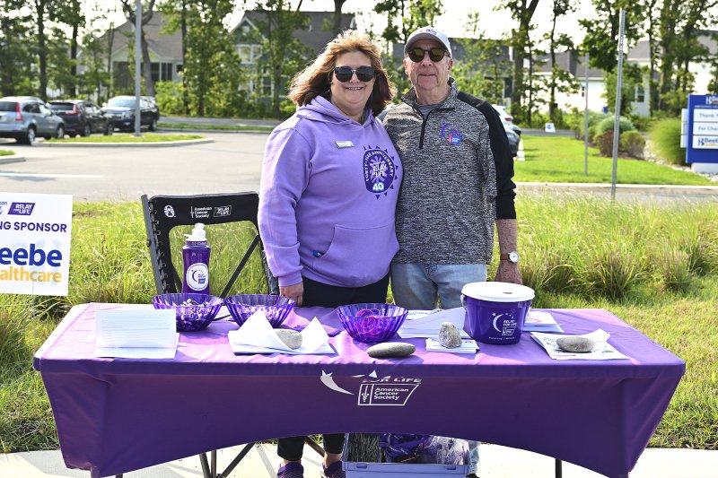 Kathy Blanchette and Rob Smith are with the American Cancer Society’s Relay for Life. TED PFIRRMANN PHOTO