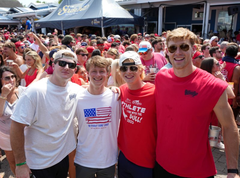 A group of friends enjoy The Starboard. Shown are (l-r) Troon Houston, Finn McMissile, Michael McMissile and Liam McQueen.