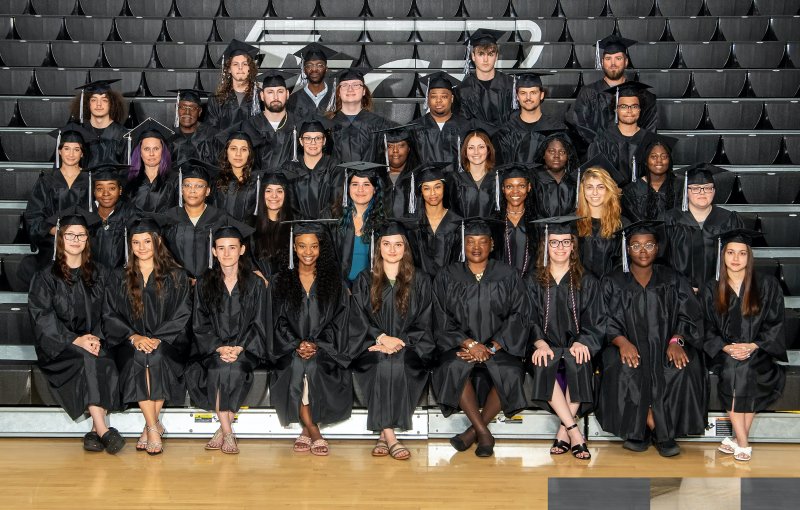 James H. Groves Adult High School Class of 2025 graduates shown are in back (l-r) Noah Stiles, Tyree Nichols, Andrew Joseph and Jeffrey Elliott. In the fourth row are Nate Bonnewell, Medford Freshwater, Michael Borland, Matthew Post, James Johnson, Caleb Russell and Michael Gibbs. In row three are Addisen Bradley, Sarah Farlow, Jocelyne Sanchez Pena, Michelle Felmlee, Nikia Warren, Gabriella Webb-Donnelly, Angelia Dorman and Melanie Young. In the second row are La'Toya Wright, Timicka Smith, Mirna Sandoval, Bailey Chrzanowski, Tianna Behrmann, Stephanie LeBlanc, Sierra Fly and Brooke Davis. In front are Sam Young, Harley Davidson, Dakota Cheek, Ja'Myra Milton, Madison Mitchell, Glenda Johnson, Grayson Boyette, Anshainaye Jackson and Kendra Lange. SUBMITTED PHOTO