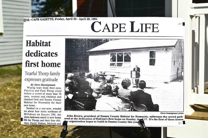 A blast from the past! A Cape Gazette article from April 17, 1994 details the dedication of Habitat for Humanity’s first home in Sussex County.