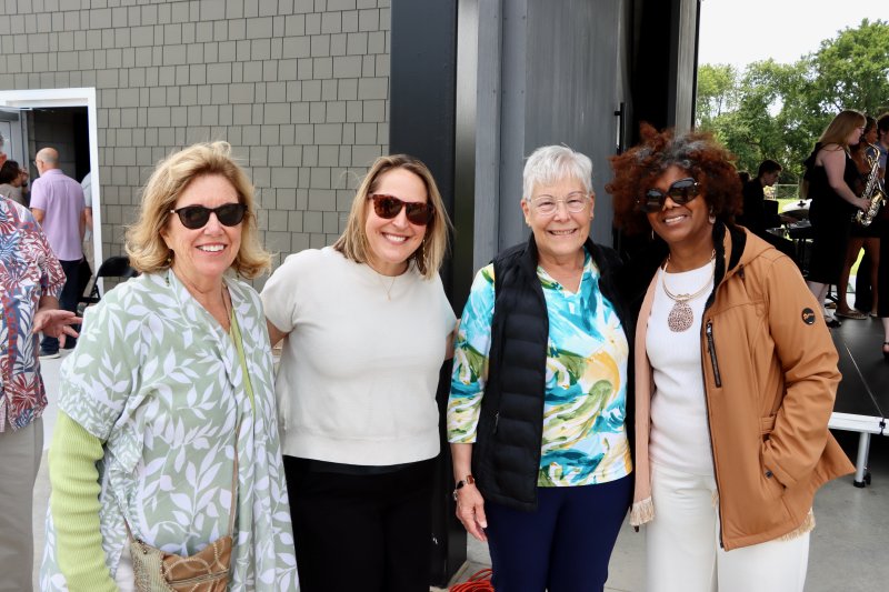 Lewes Mayor Amy Marasco said the outdoor pavilion adds a special element for imagination. Marasco joined other leaders for a photo. Shown are (l-r) Marasco, Jill DiPaolo, Lewes library director; Candace Vessella, Friends of Lewes Library president; and Trina Brown-Hicks, Lewes City Council member.