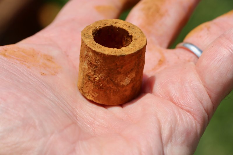 A closer look at one of the many thousands of ceramic pellets that were in the tank. BPW President Tom Panetta described them as “ziti in a pasta pot of water.”