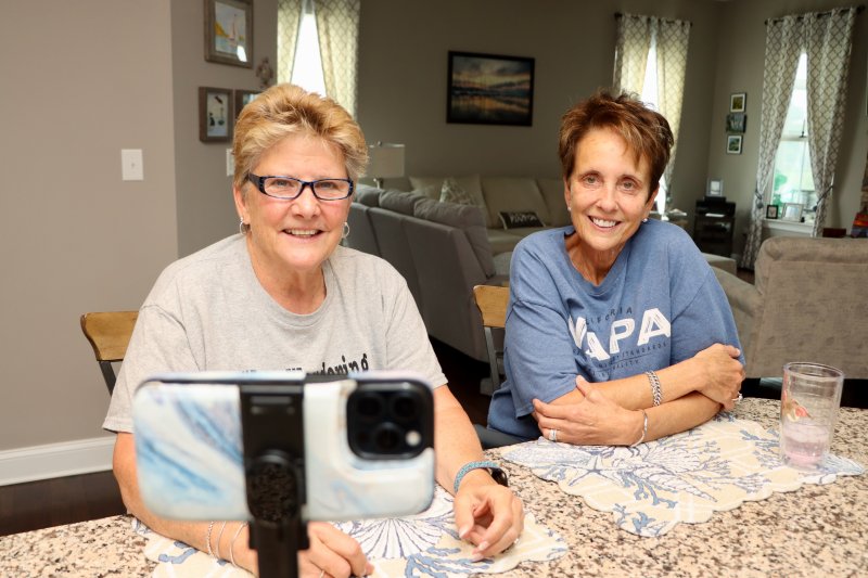 This is the view people see when Bee & Lin shoot videos at their kitchen counter. The couple is married, retired and loving life in Lewes.