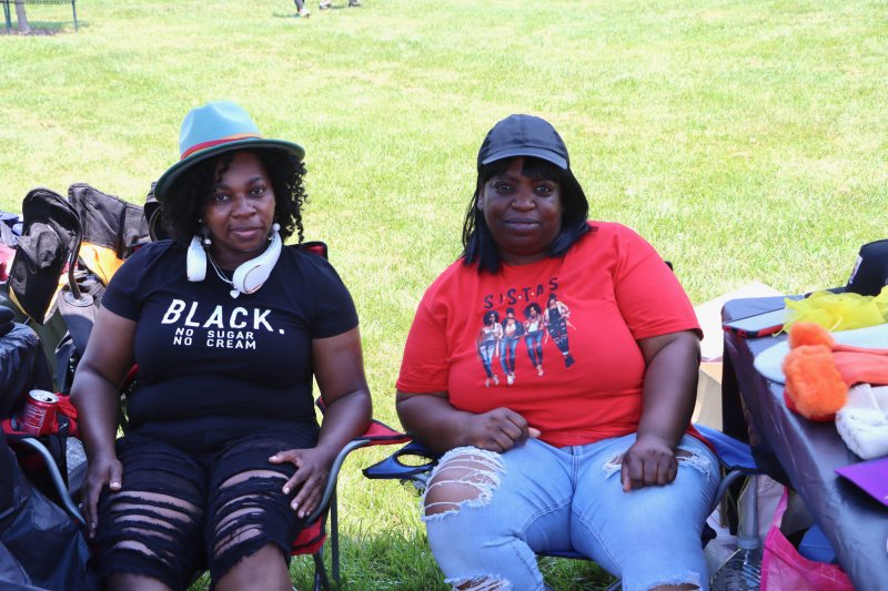 Tracy Hall, left, and Sonya Sturgis are among the first-time vendors at the Lewes Juneteenth celebration. They sell jewelry and clothing.