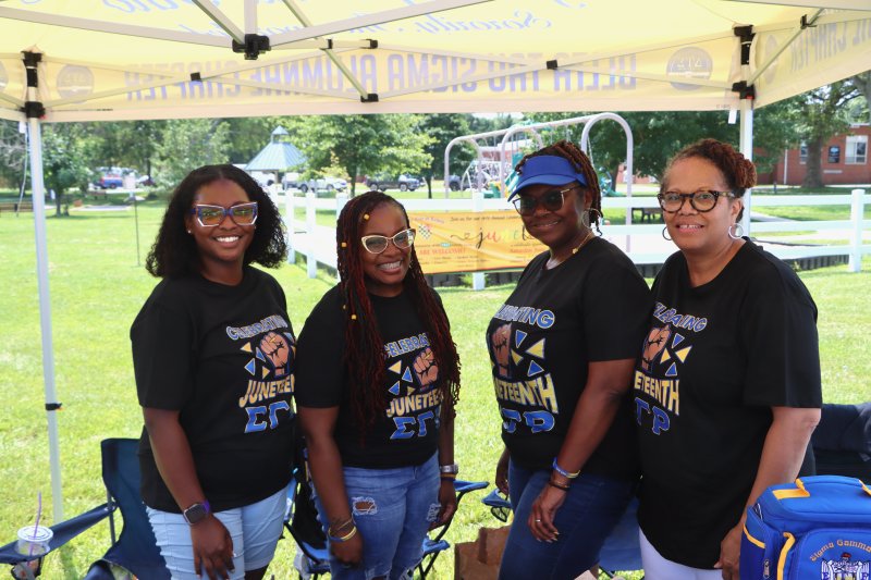 The Delta Tau Sigma Alumnae Chapter is well represented by Mary Batten, Rochelle Knapp, Shervaun Hinton and Tiffany Jordan.