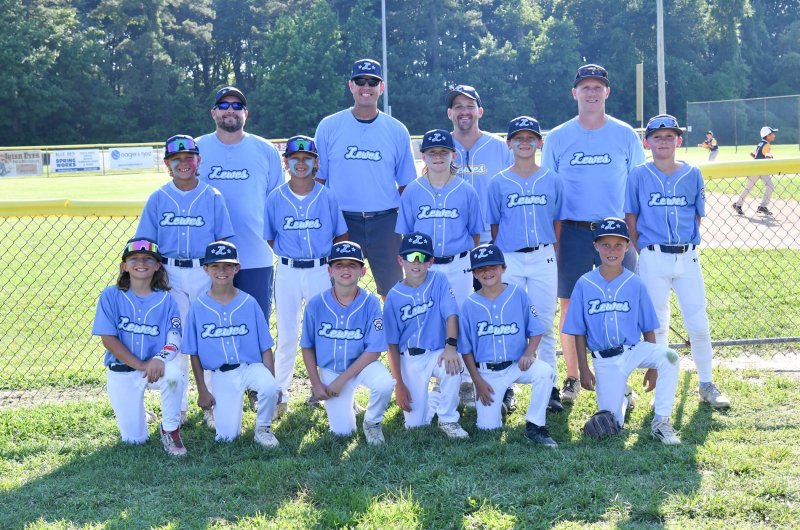 The Lewes 8-10 all-stars head into the third round of the District 3 tournament. Shown in back are (l-r) coach Scott Reynolds, manager Patrick Jackson, coach Kerry Cleary and coach Jeff Eanes. In middle are Bentley Jackson, Owen Jackson, Renzo Lake, Maxwell Bradshaw and Jack Eanes. In front are Austin Coulter, Deacon Jones, Joey Petito, Shane Reynolds, Conor Cleary and Quinn Burkhardt-McGoff. DAN COOK PHOTOS