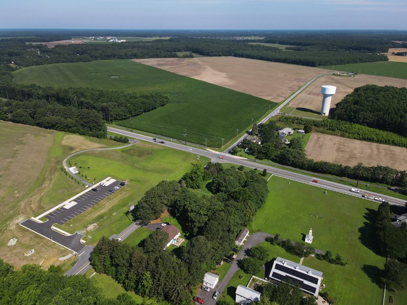 Cool Spring Crossing is planned for the area near the intersection of Route 9 and Cool Spring Road. Across Route 9 from the planned development is the Stephen Hudson Park Trailhead. NICK ROTH PHOTO