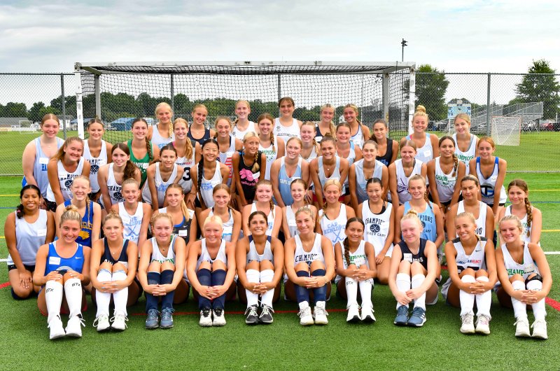 The Cape High School Hockey Camp drew record numbers this season. Shown in back are (l-r) Meredith Frederick, Bianca Booth, Ellen Ramsey, Sadie Wakefield, Leighton Swope and Isabel Mastrangelo. In fourth row are Myla Smith, Rylie Myers, Elena Booth, Hazel Mancari, Blair Chubb, Natalie Arseneau, Grace Heers, Haylo Crew, Angie McCarthy, Atia Sabbagh and Norah Block. In third row are Samantha Matthews, Izzy Mekulski, Ella Levy, Kate Dowd, Linley Draper, Teagan Baker, Kailey McMahon, Layla Conn, Julia Moore, Brielle Ramjattansingh and Madori Torres. In second row are Cynthia Fragoso, Piper Reibsane, Harper Serman, Alyssa Flamini, Avery Harp, Daisy Hughes, Emma Reynolds, Sara Caldwell, Zoe May, Ally Diehl, Emily Wells and Lydia Blizzard. In front are Alexis Zolper, Alysa McCarthy, Mairead Rishko, Allaire Burton, Avary Miller, Regan Best, Elise Ramjattansingh, Brynn Evick, Mikaela Gordon and Emmi Swope. DAVE FREDERICK PHOTOS