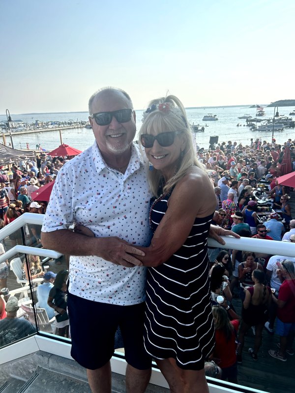 Dewey Beach Commissioner Paul Bauer and wife Tina enjoy the town’s July 4 festivities. SUBMITTED PHOTO
