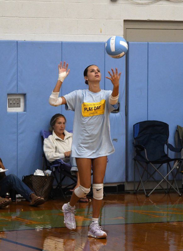 Cape senior Kaylee Sockriter serves an ace against Conrad.