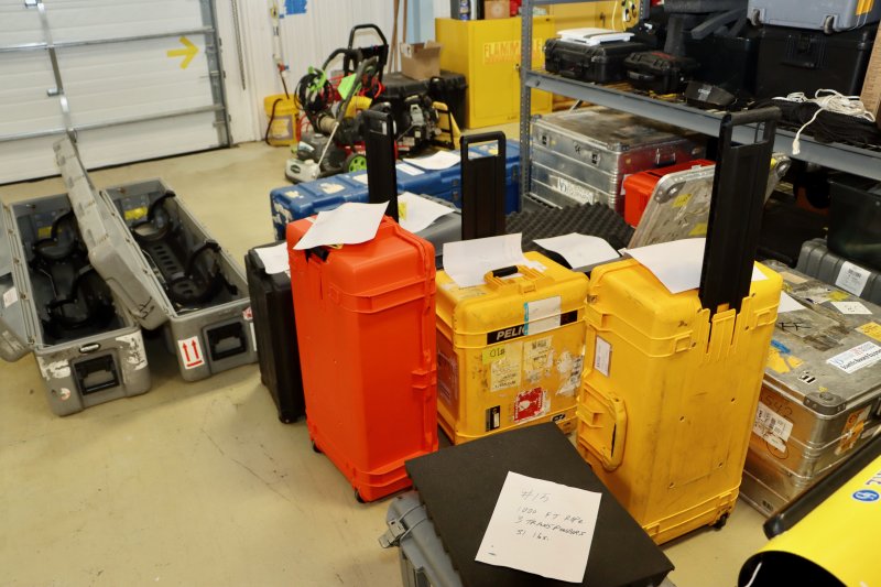 Dr. Mark Moline and Erik White packed up this gear to send 8,000 miles to the Marshall Islands for their Project Recover mission that will begin in September.