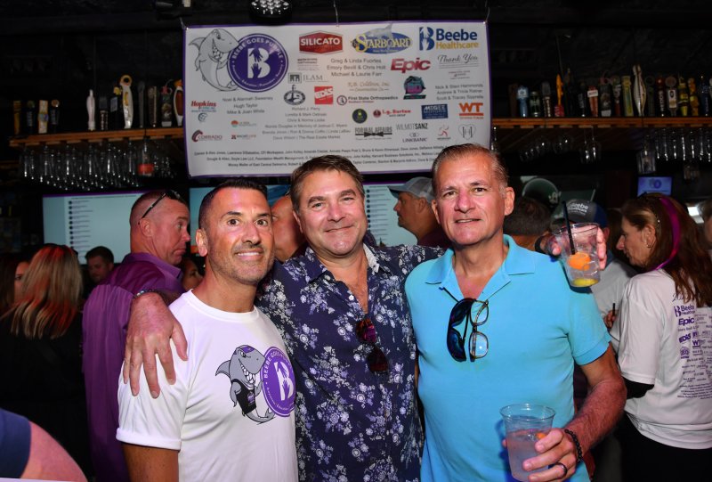 Having a great time at the event are (l-r) Mike DeFlavia, Brian Shook and Derek Thomas.