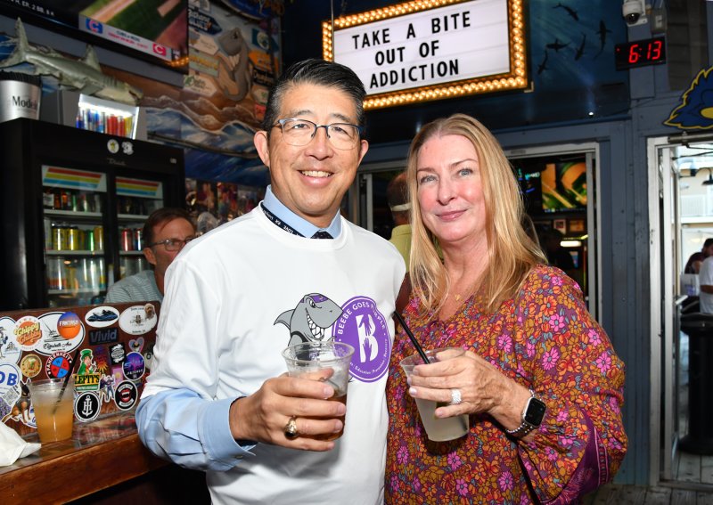 Beebe Healthcare President and CEO Dr. David Tam enjoys the event with his wife Rebecca.