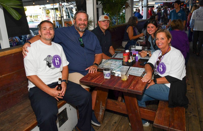 Having a great night at the event are (l-r) Dr. Bill Chasanov, Mark Ostroski, Jackson Ostroski, Gracen Browning and Loretta Ostroski.