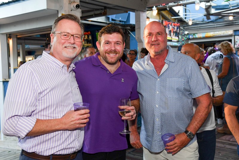 Having a good time at the event are (l-r) Scott Burdette, David Bartholomew and Jack Kelly.