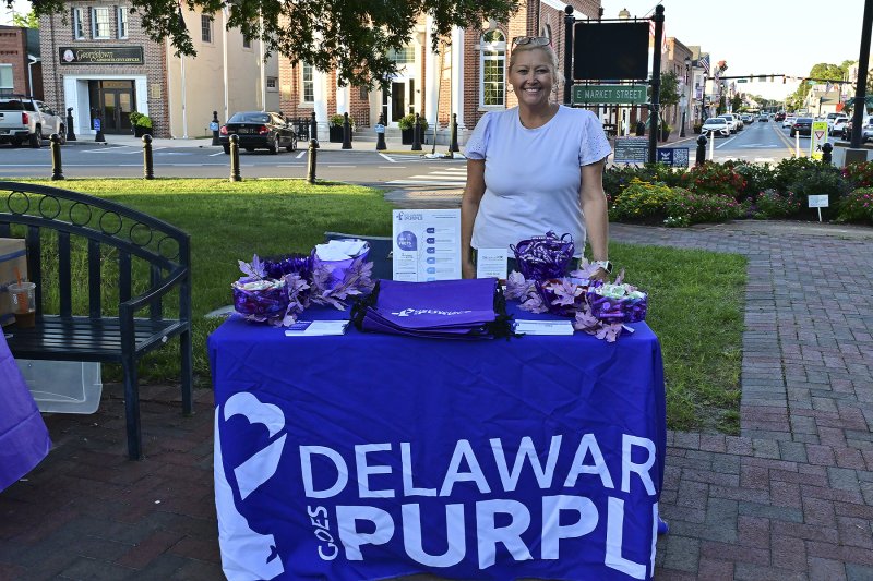 Crystal Timmons-Bryant is with Delaware Goes Purple, one of the co-funders helping to fight the stigma of addiction.