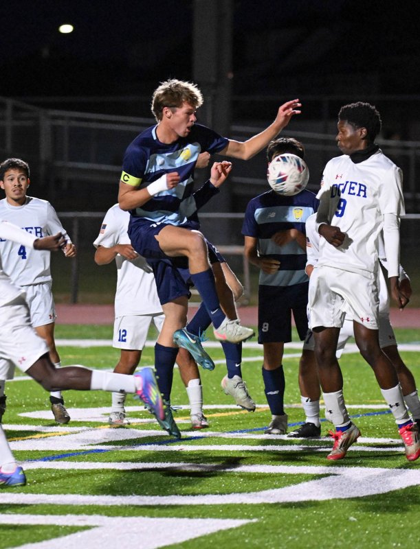 Cape senior Lawson Whaley takes a shot for the Vikings.