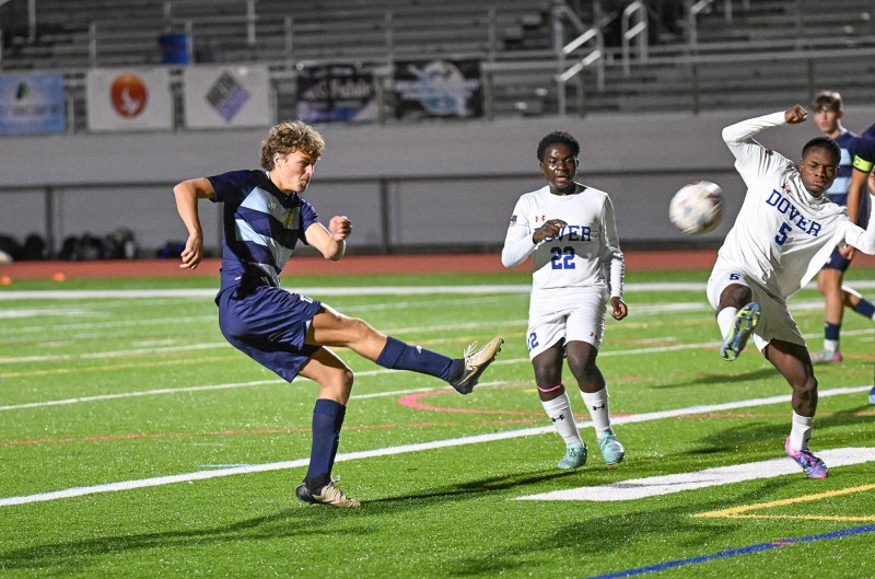 Cape senior Blake Fitzgerald blasts a shot on goal.