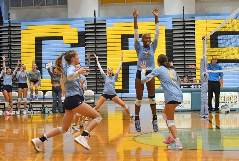 Celebrate good times. Cape celebrates its 3-0 win over Delaware Military Academy to move into the second round against Smyrna. DAN COOK PHOTOS