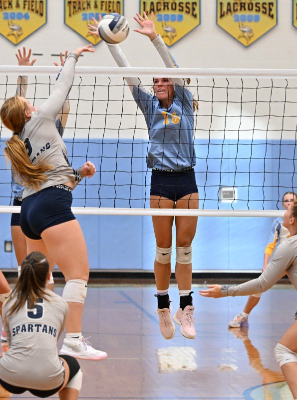 Cape senior Amalia Fruchtman roofs a shot by Lake’s Bayli	Glanden.