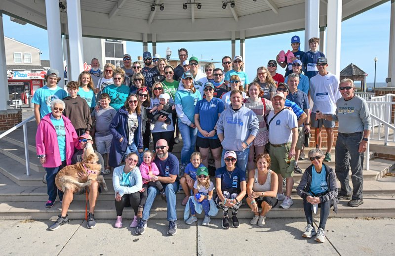 Nearly 60 people participated in the annual Lung Force Walk Oct. 19 at the Rehoboth Beach Bandstand. DAN COOK PHOTOS