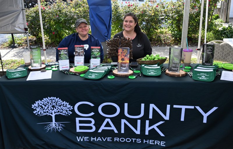 County Bank staff working the event are Penny Sharp, left, and Amanda Imhoff.